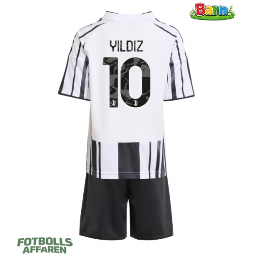 Juventus Kenan Yildiz #10 Hemmaställ Barn 2025-26 Kortärmad (+ Korta byxor)